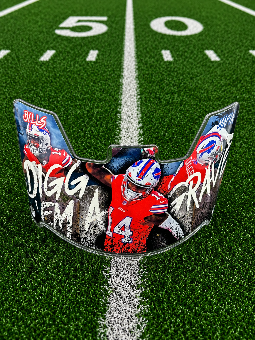 Diggs Em A Grave Custom UA Style Visor