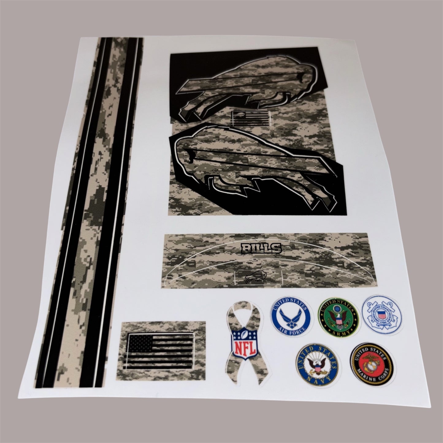 STS Bills Mini Helmet Decal Set