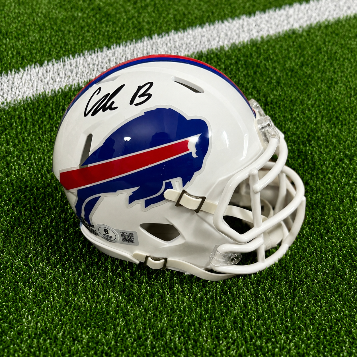 Cole Bishop Signed Buffalo Bills Speed Mini