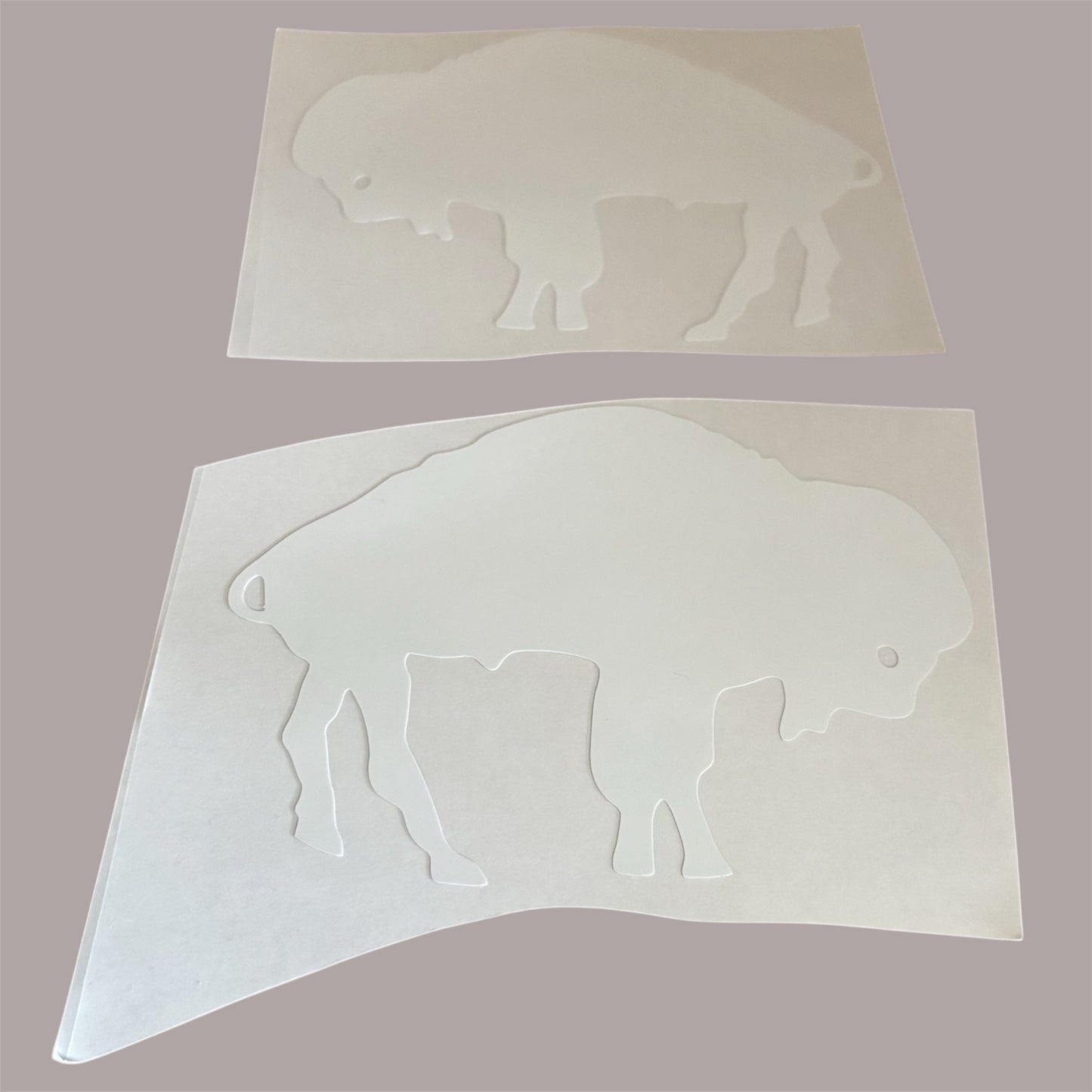 White Standing Buffalo Full Size Helmet Decals