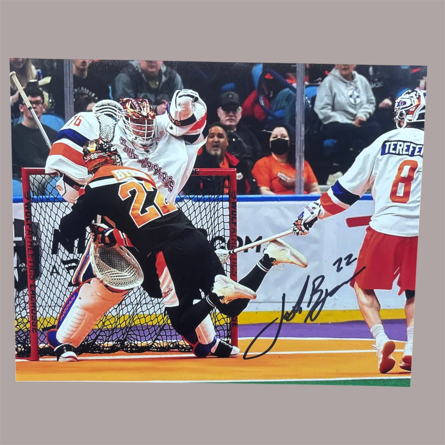 Josh Byrne Signed Buffalo Bandits 8x10 (Diving)