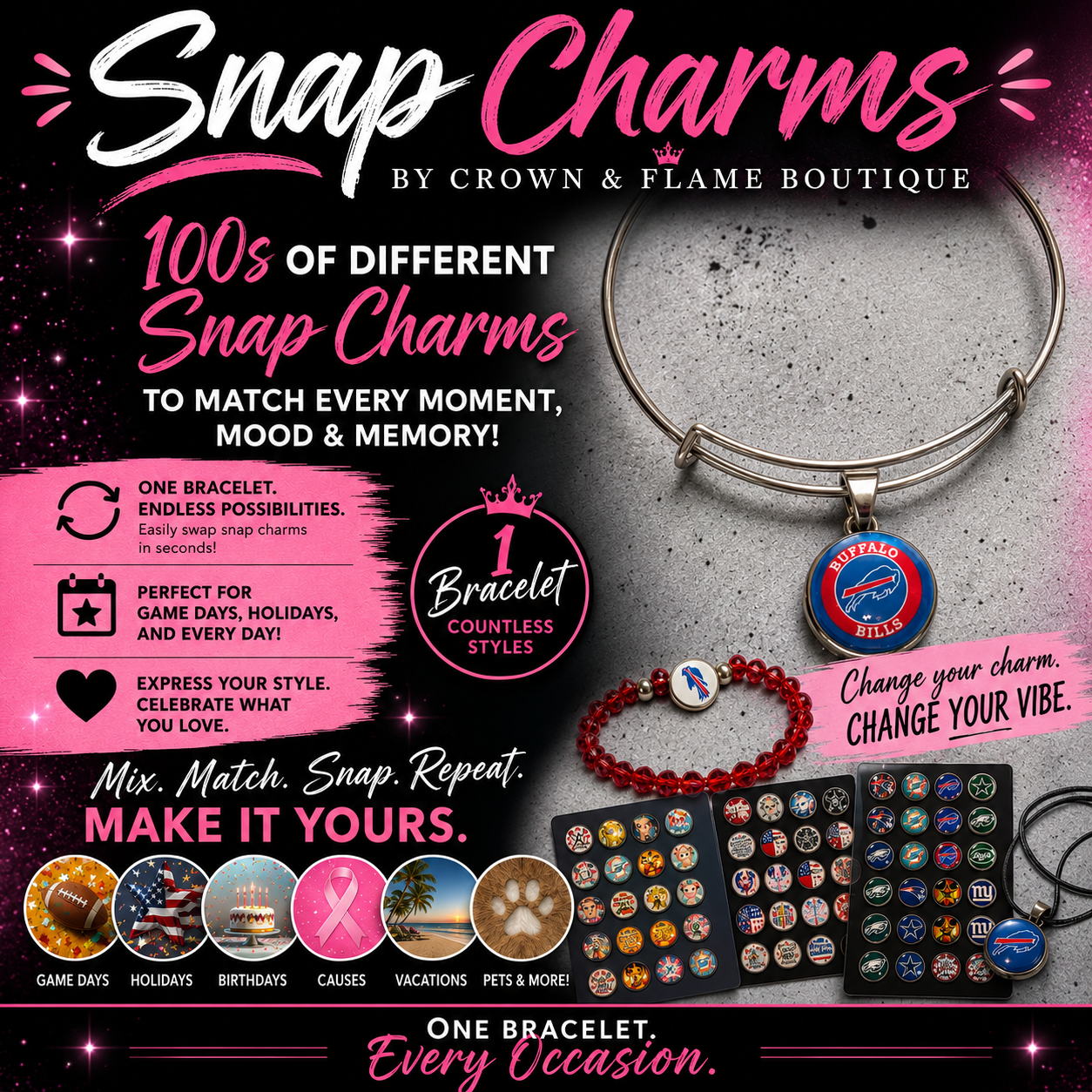 A&A Style Snap Bracelet (Silver & Gold)
