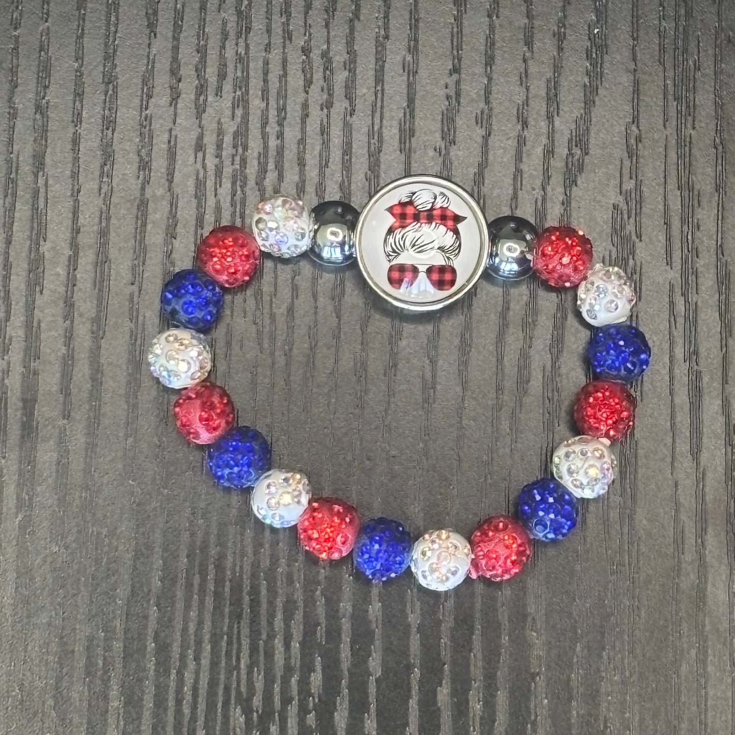 American Beaded Snap Charm