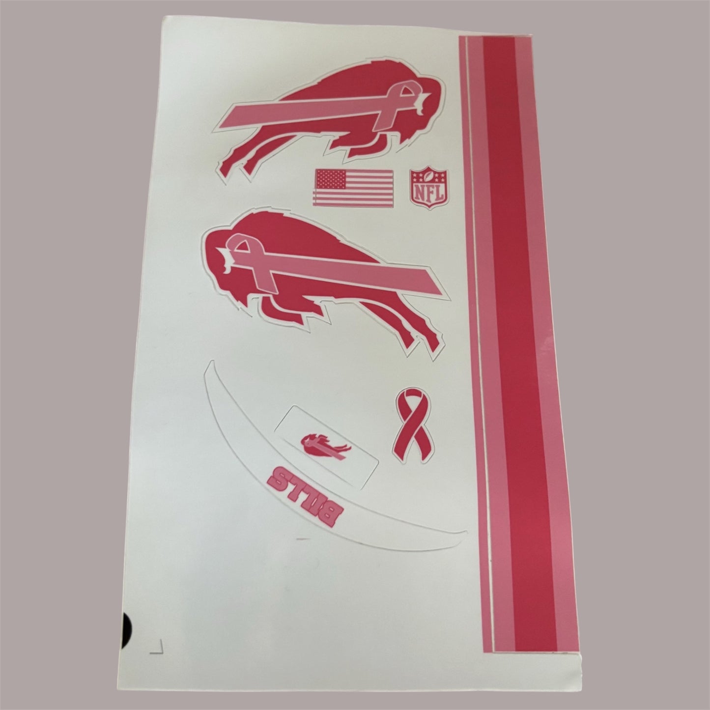 BCA Bills Mini Helmet Decal Set