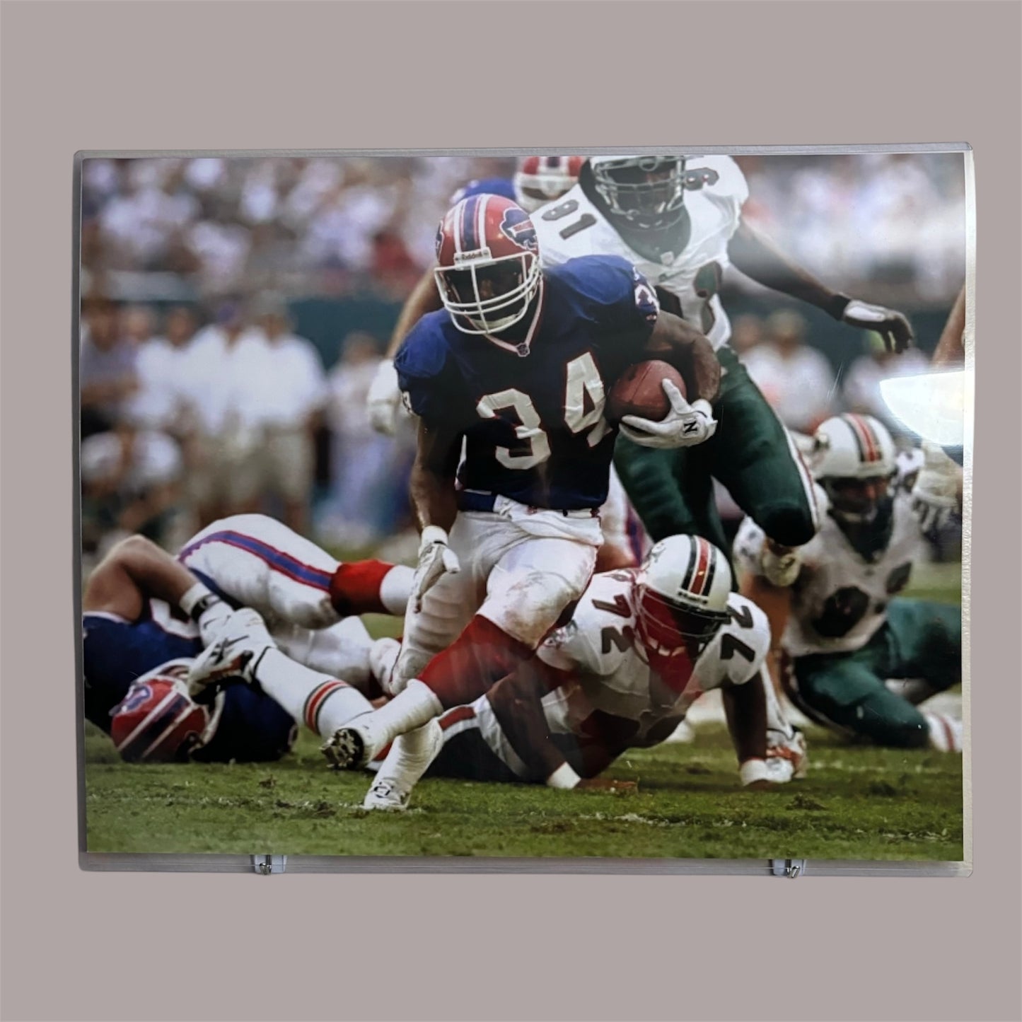 Thurman Thomas Unsigned 16x20 Buffalo Bills Poster