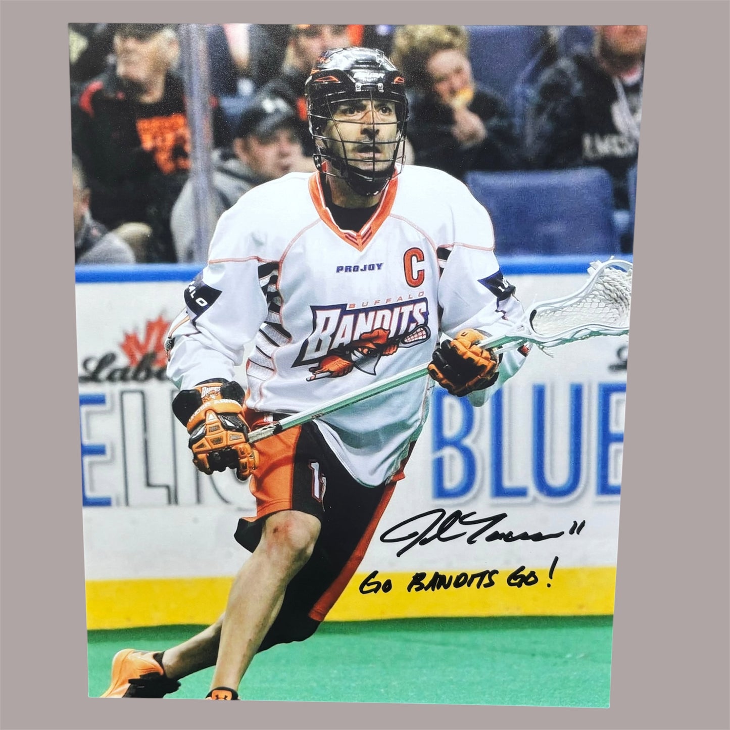 John Tavares Signed Buffalo Bandits 8x10 (White Uni Script)