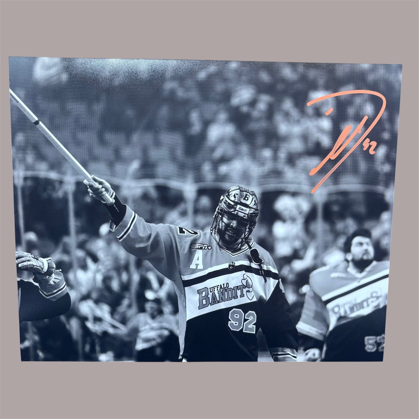 Dhane Smith Signed Buffalo Bandits 8x10 (Black & White)