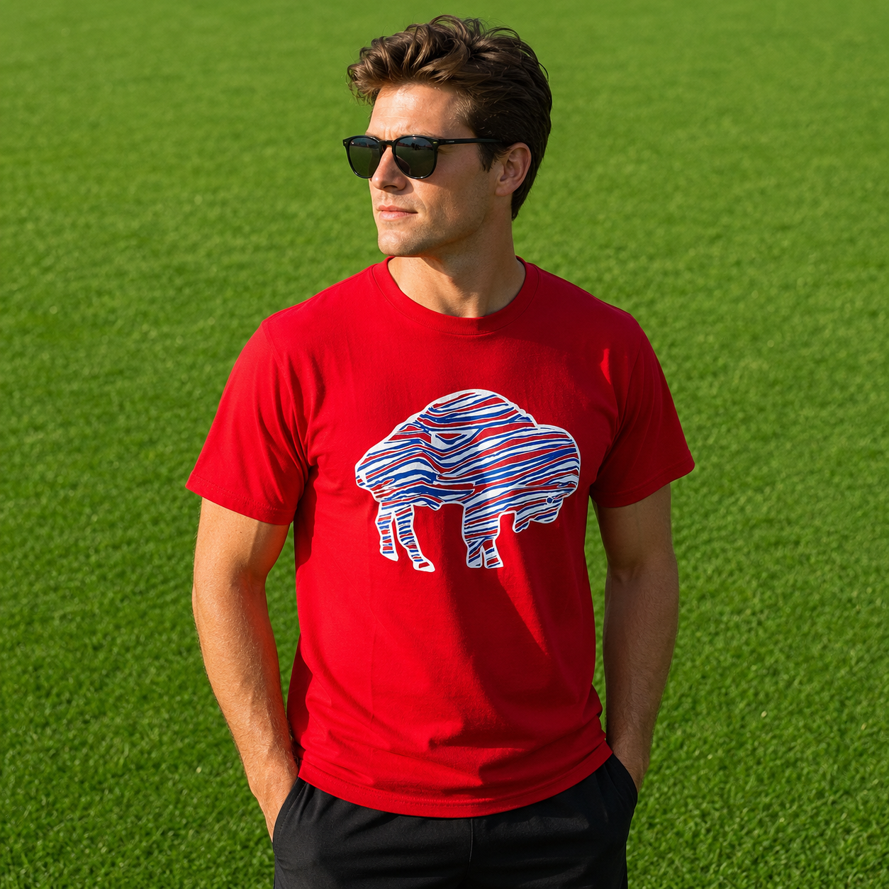 Zubaz Buffalo Short Sleeve