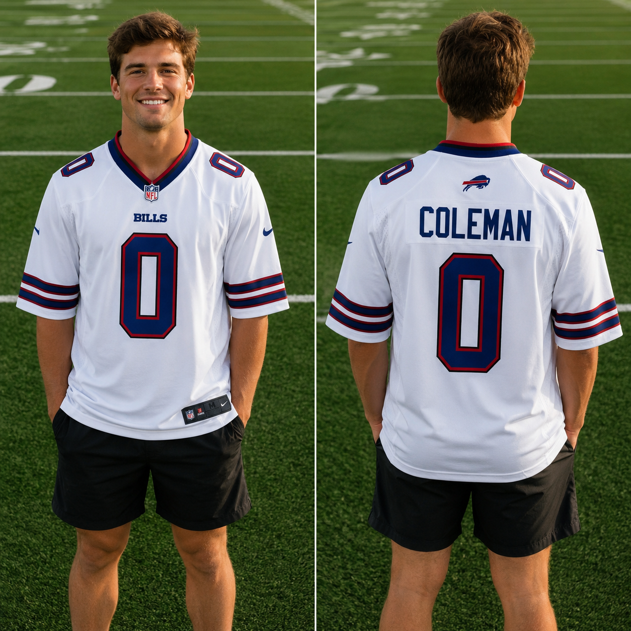 Keon Coleman White Jersey