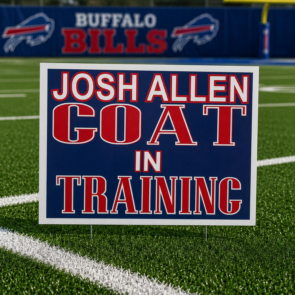 Josh Allen Goat In Training Yard Sign
