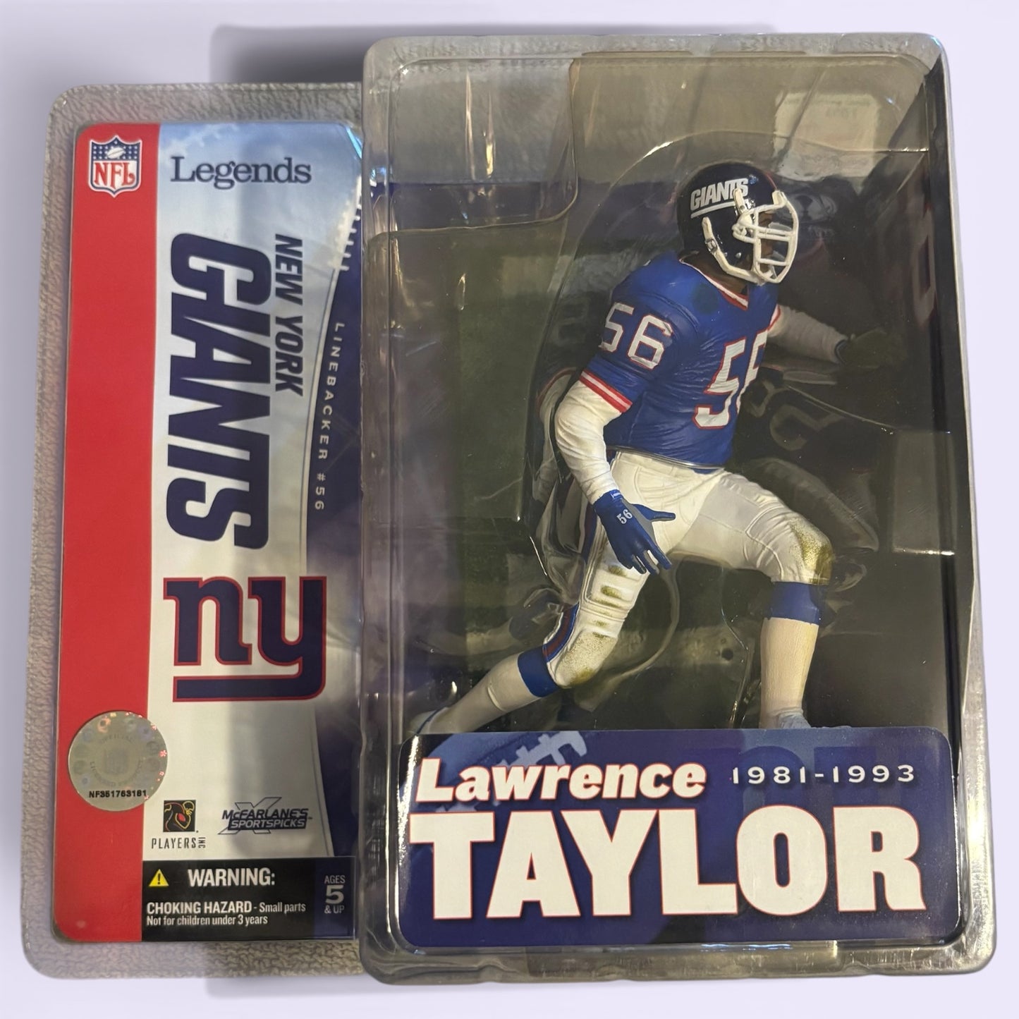 Lawrence Taylor Giants Blue McFarlane