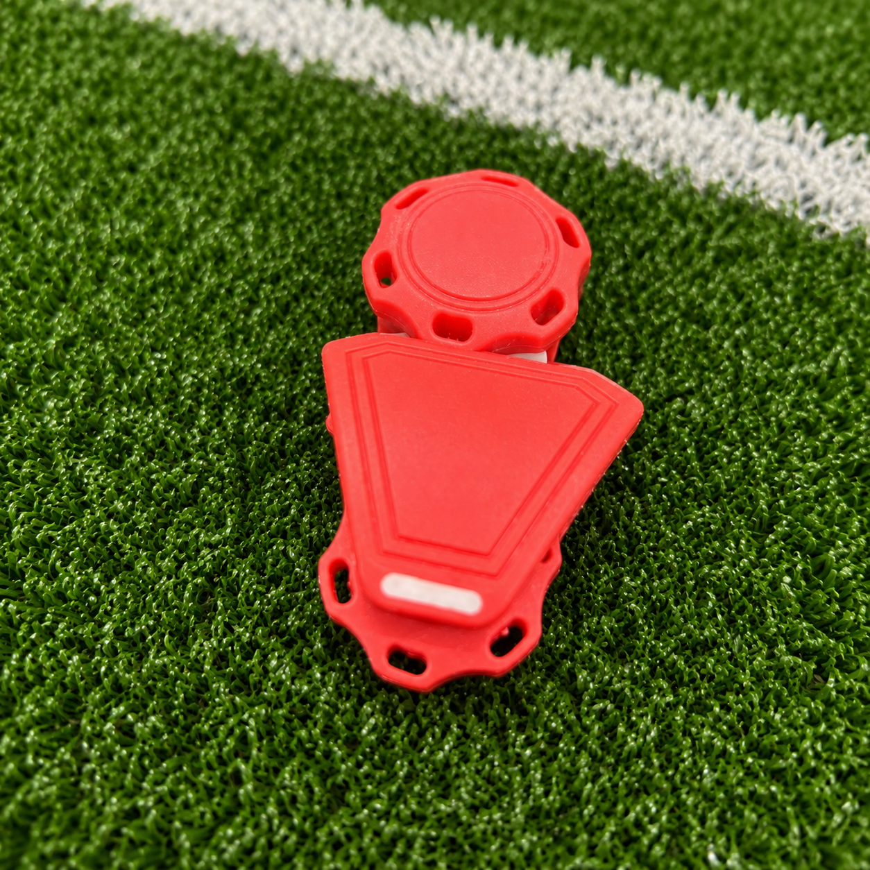 Red UA Style Visor Clips
