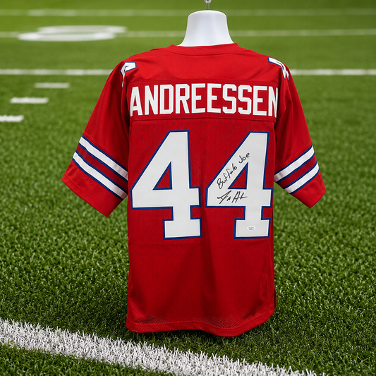 Joe Andreessen - Signed Buffalo Bills Pro Style Jersey JSA Inscribed Buffalo Joe
