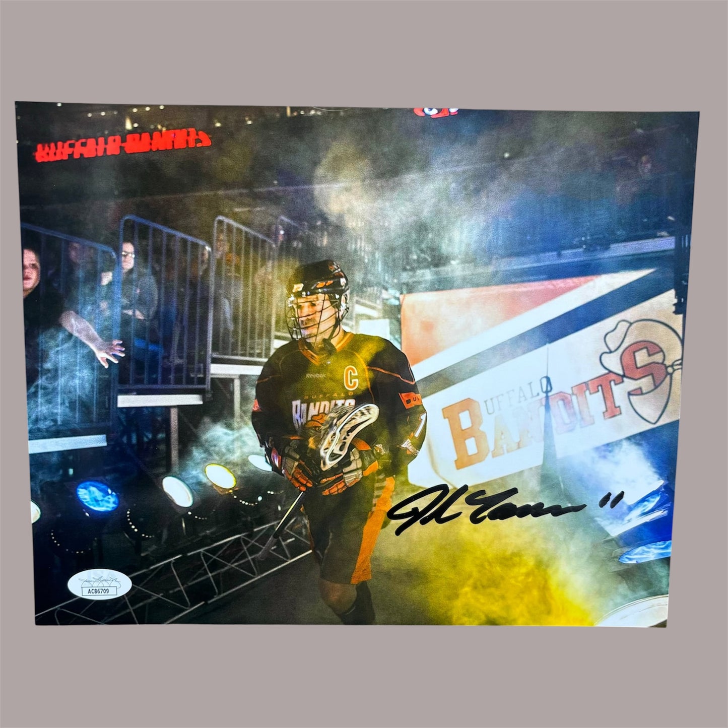 John Tavares Signed Buffalo Bandits 8x10 (Tunnel)