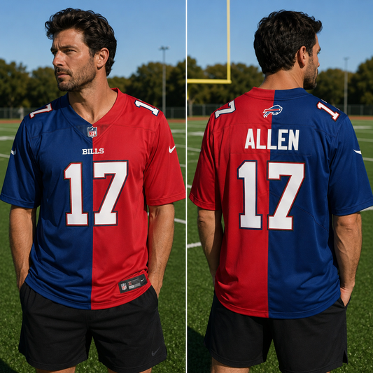Josh Allen Split (Red&Blue) Jersey