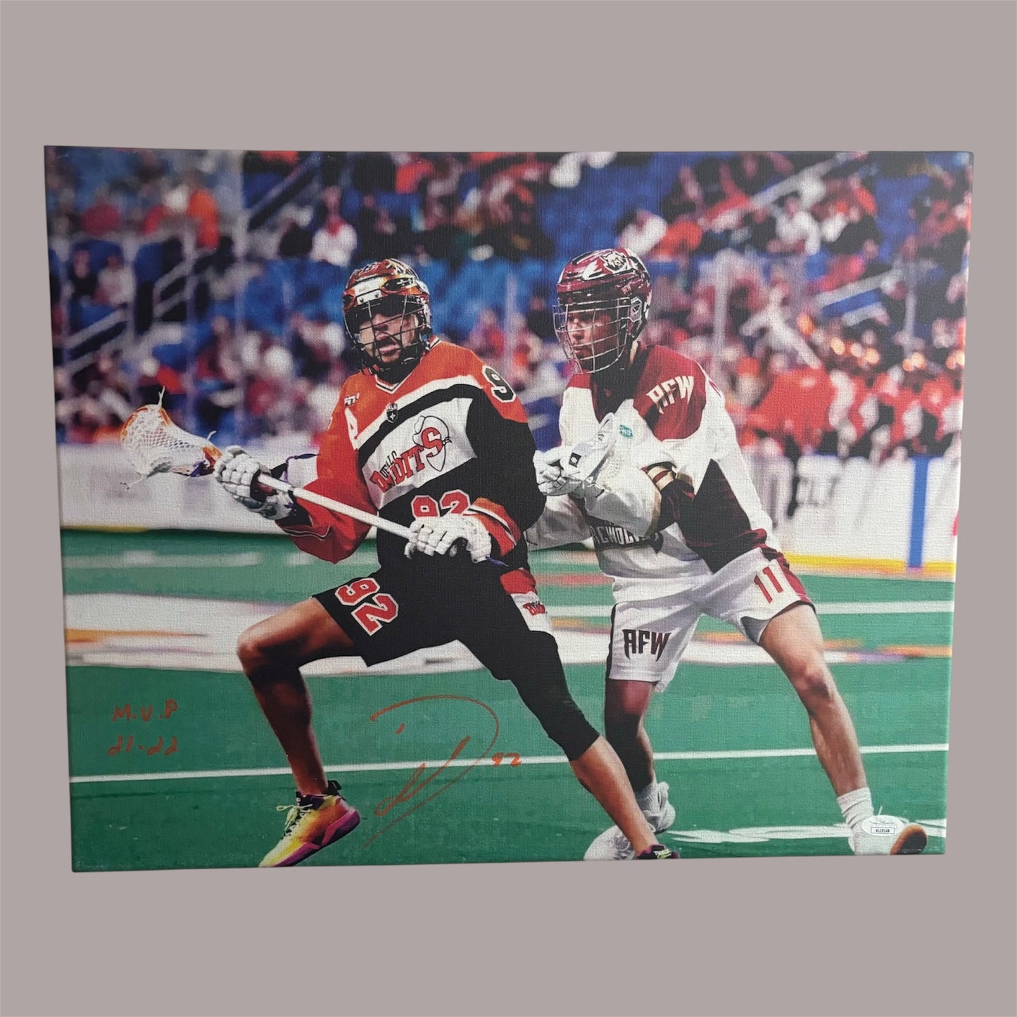 Dhane Smith Signed Buffalo Bandits 16x20 Canvas (MVP)