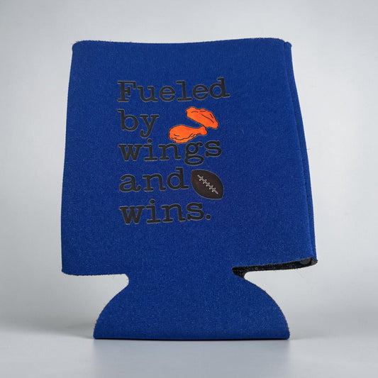 Wings & Wins Football Coozie
