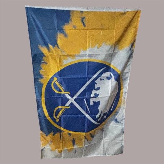Buffalo Sabres Blue & Gold Tye Dye Flag
