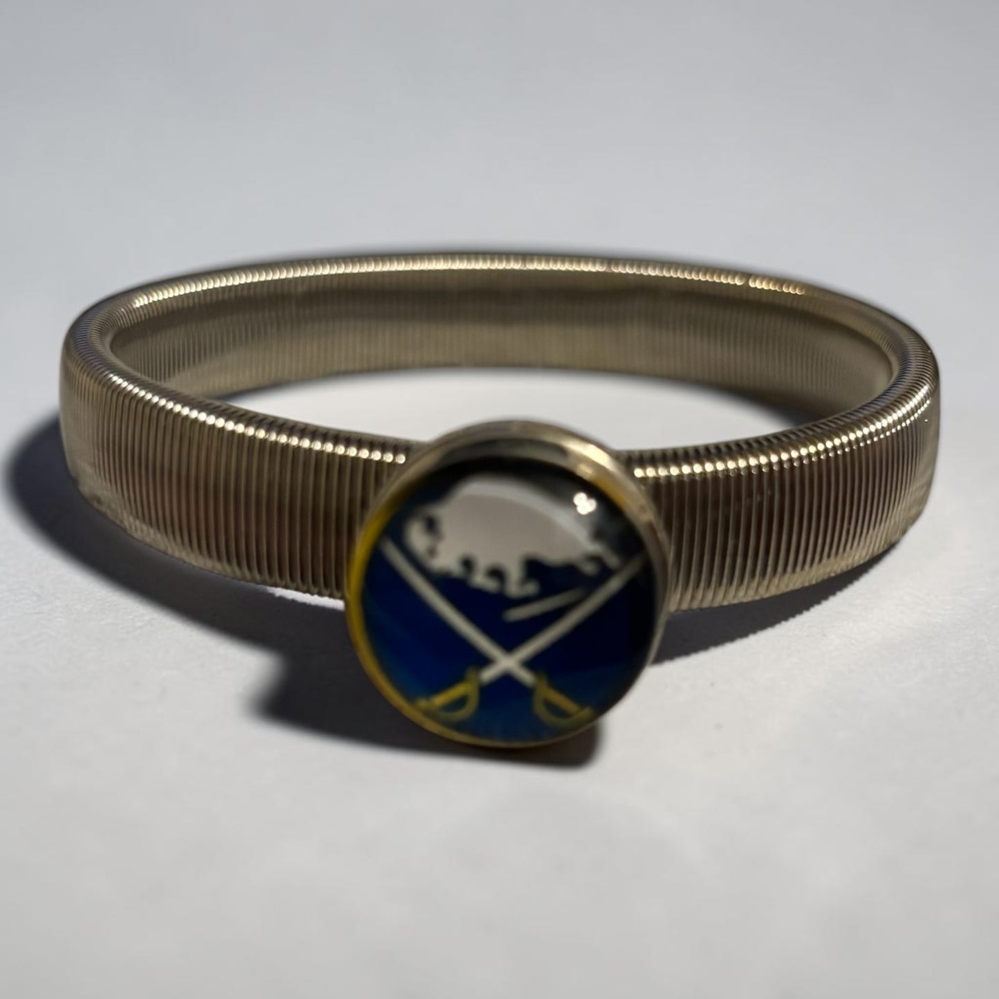 Flat Coil Snap Charm (Charcoal & Silver)