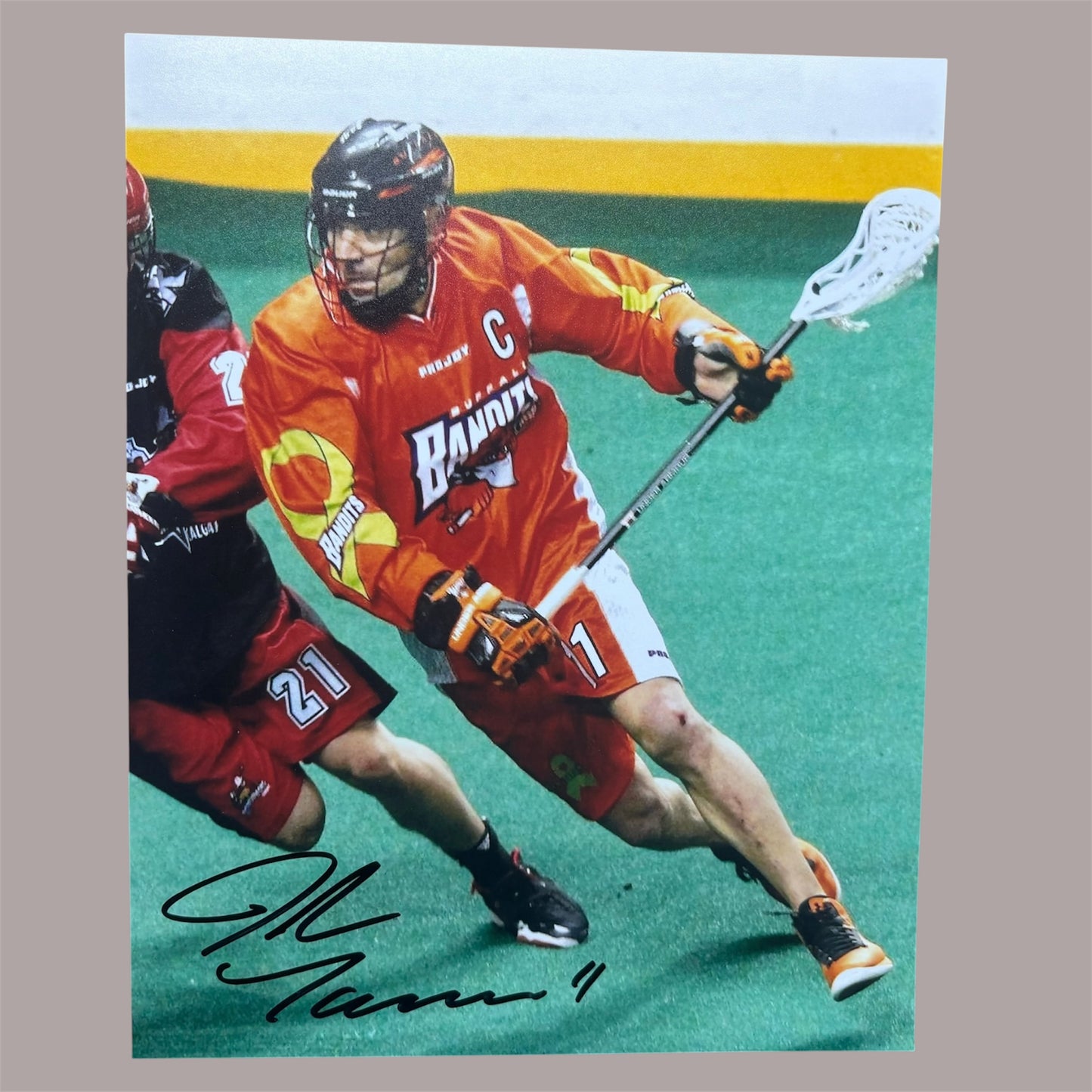 John Tavares Signed Buffalo Bandits 8x10 (Orange uni)