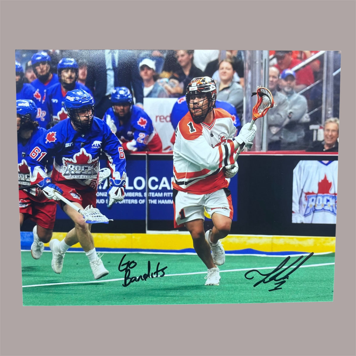 Tehoka Nanticoke Signed Buffalo Bandits 8x10 with Inscription