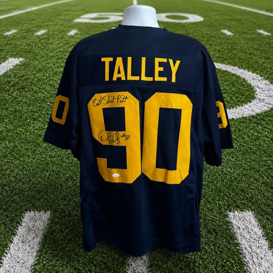 Darryl Talley Signed WVU Jersey (Blue)