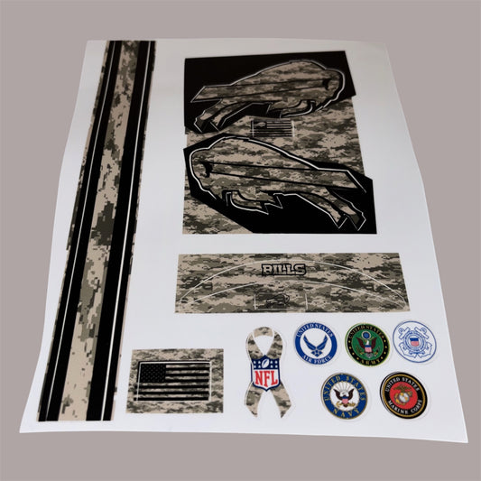 STS Bills Mini Helmet Decal Set