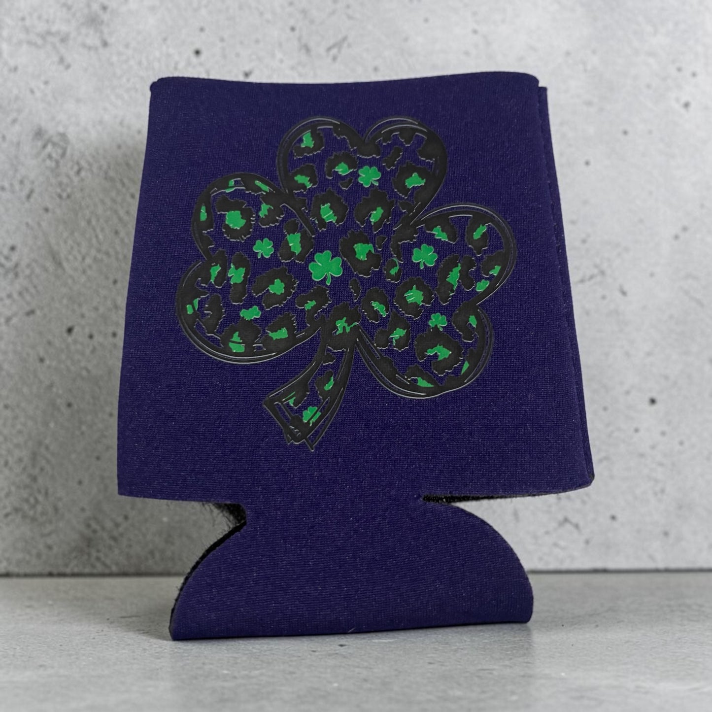Leopard Shamrock St. Patty’s Coozie