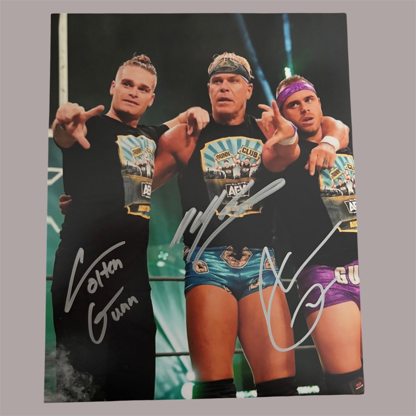 Gunn Club Signed WWE 8x10