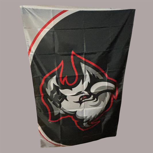 Buffalo Sabres Black & Red Goat Head Flag
