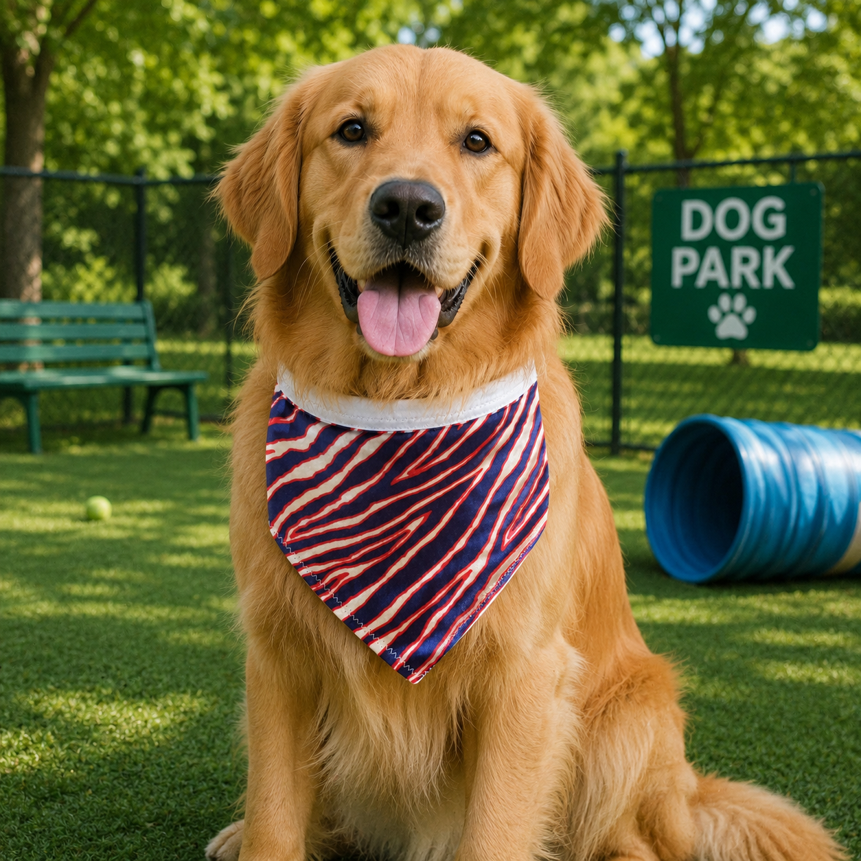 Zubaz Tie On Dog Bandana