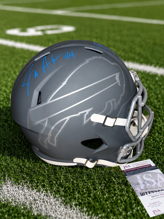 Joe Andreessen Signed Buffalo Bills Full Size Slate Helmet