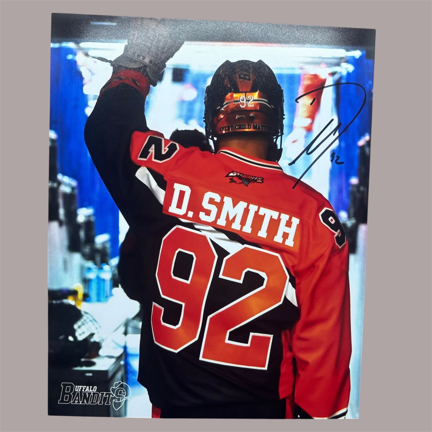 Dhane Smith Signed Buffalo Bandits 8x10 (Tunnel)