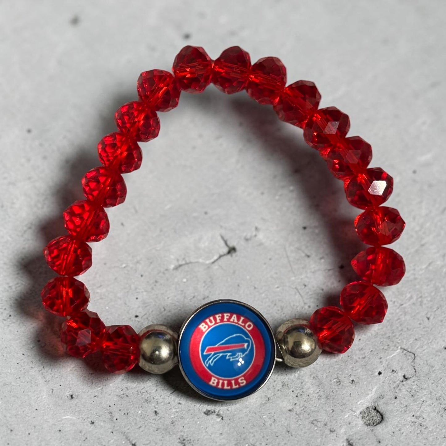 Red Beaded Snap Bracelet