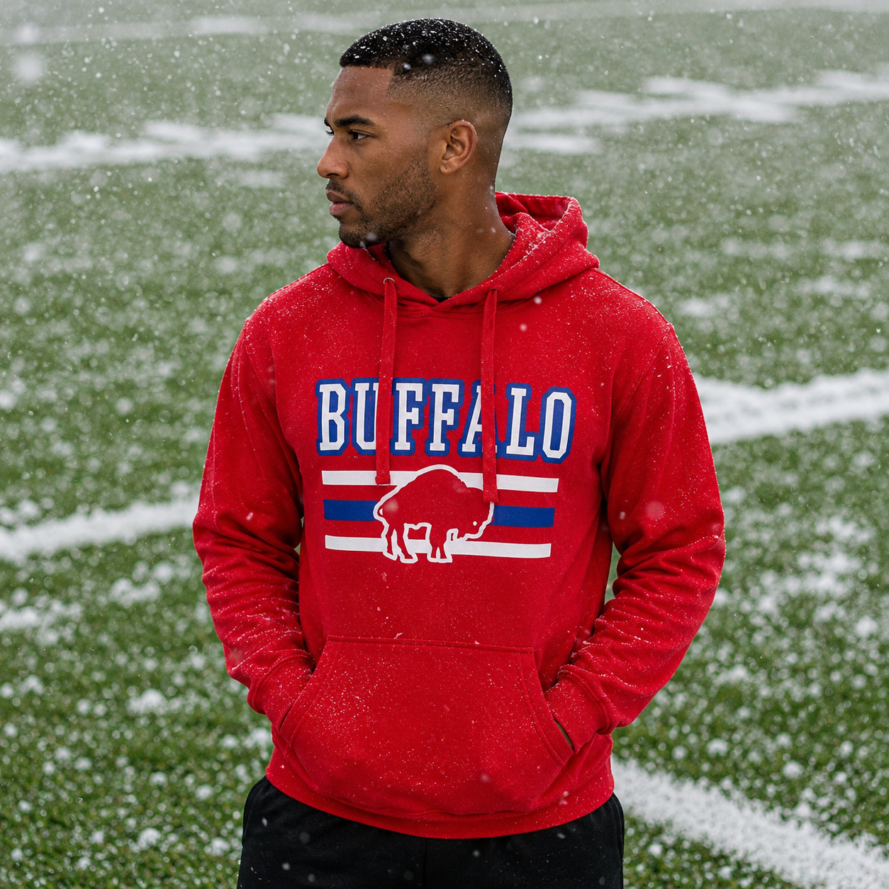 Buffalo Stripe SS & Hoodie