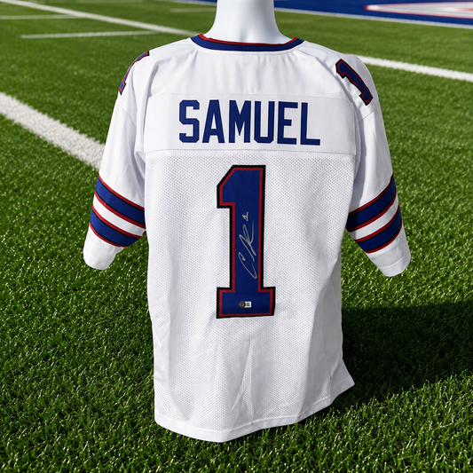 Curtis Samuel - Signed White Buffalo Bills Pro Style Jersey Beckett