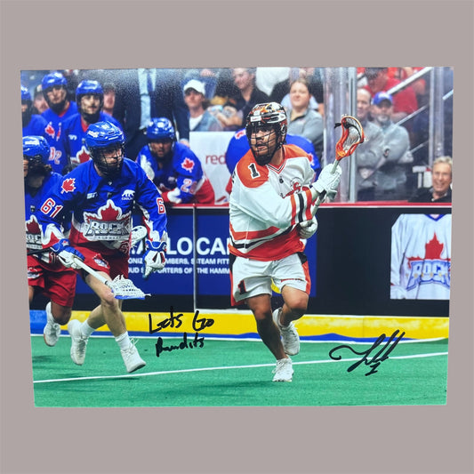 Tehoka Nanticoke Signed Buffalo Bandits 8x10 with Inscription