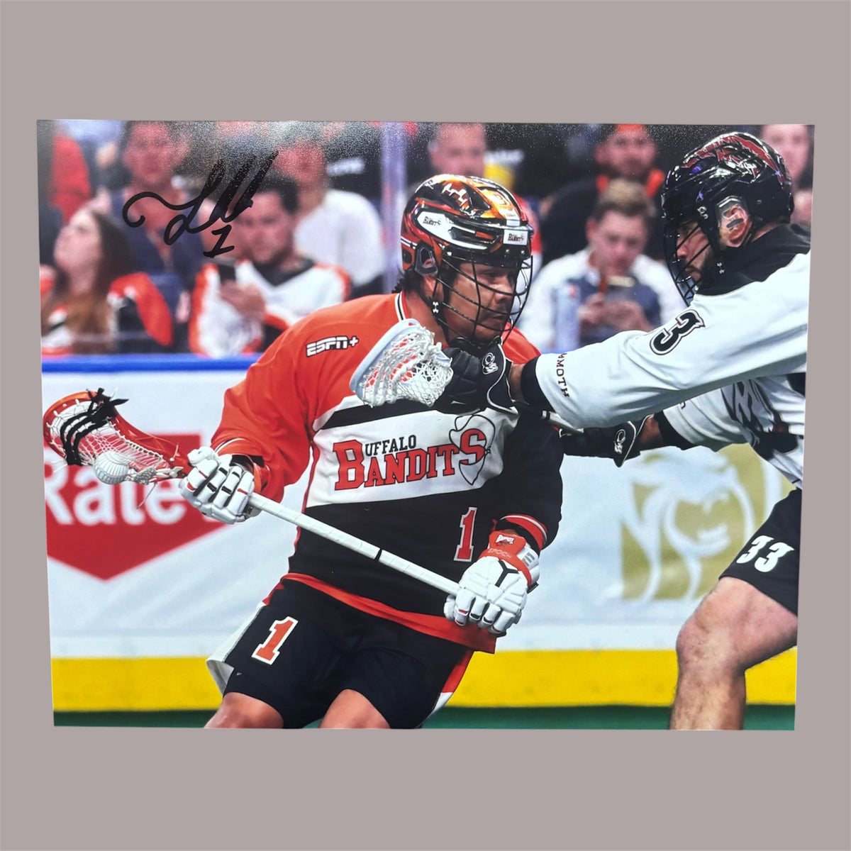 Tehoka Nanticoke Signed Buffalo Bandits 8x10 (Tough)