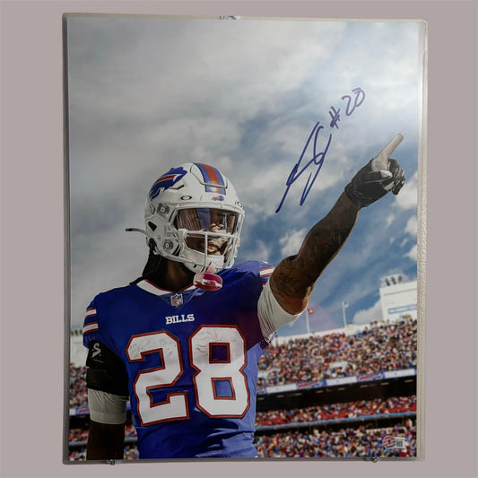James Cook Signed Buffalo Bills 16x20 Debut