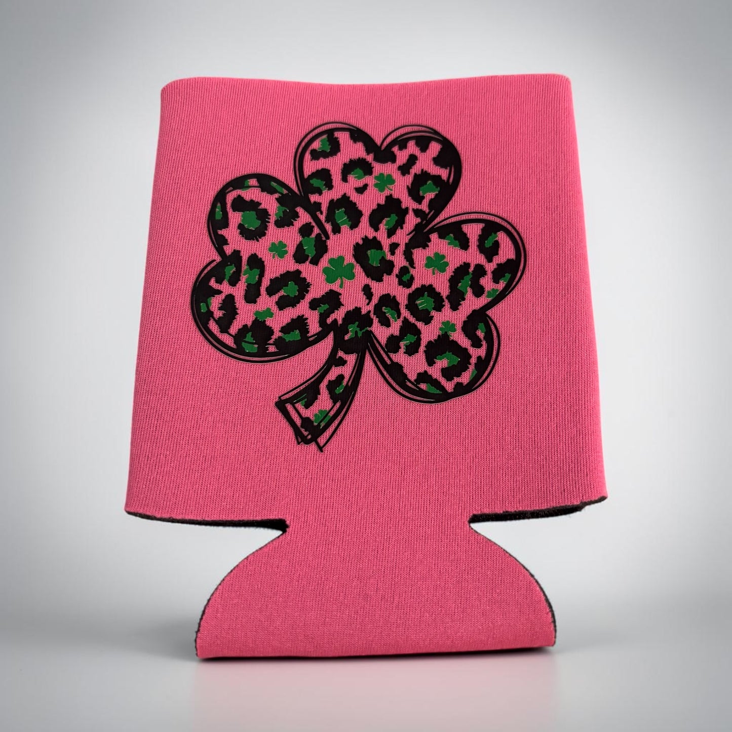 Leopard Shamrock St. Patty’s Coozie