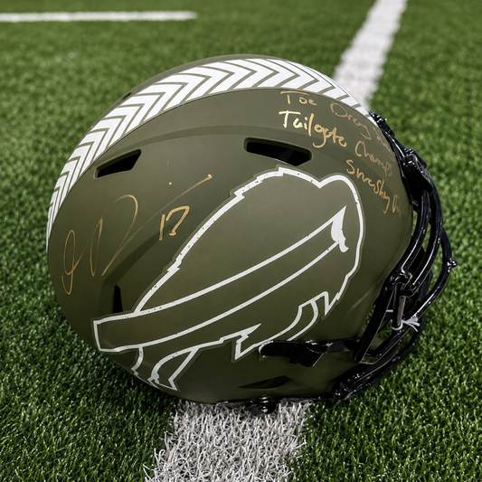 Gabe Davis Signed Buffalo Bills Scripted Helmet (STS)
