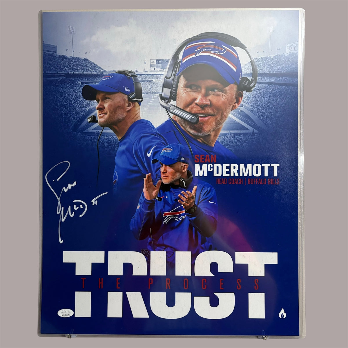 Sean McDermott Signed Buffalo Bills 16x20