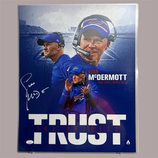 Sean McDermott Signed Buffalo Bills 16x20