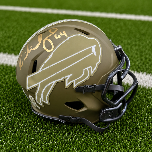 Richie Incognito Signed Buffalo Bills Salute to Service Mini Helmet