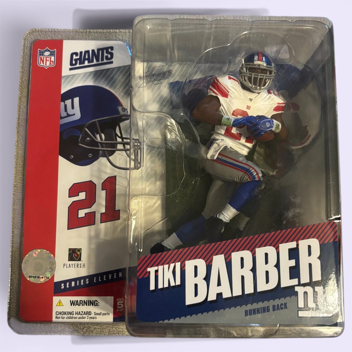 Tiki Barber Giants White McFarlane