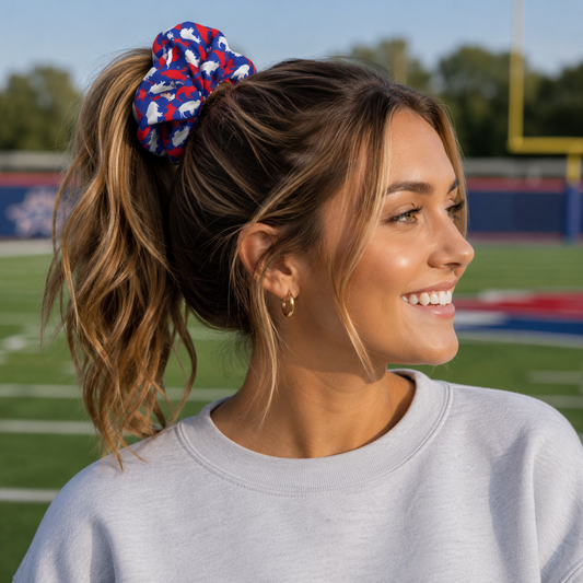 Standing Buffalo Bills Hair Scrunchie