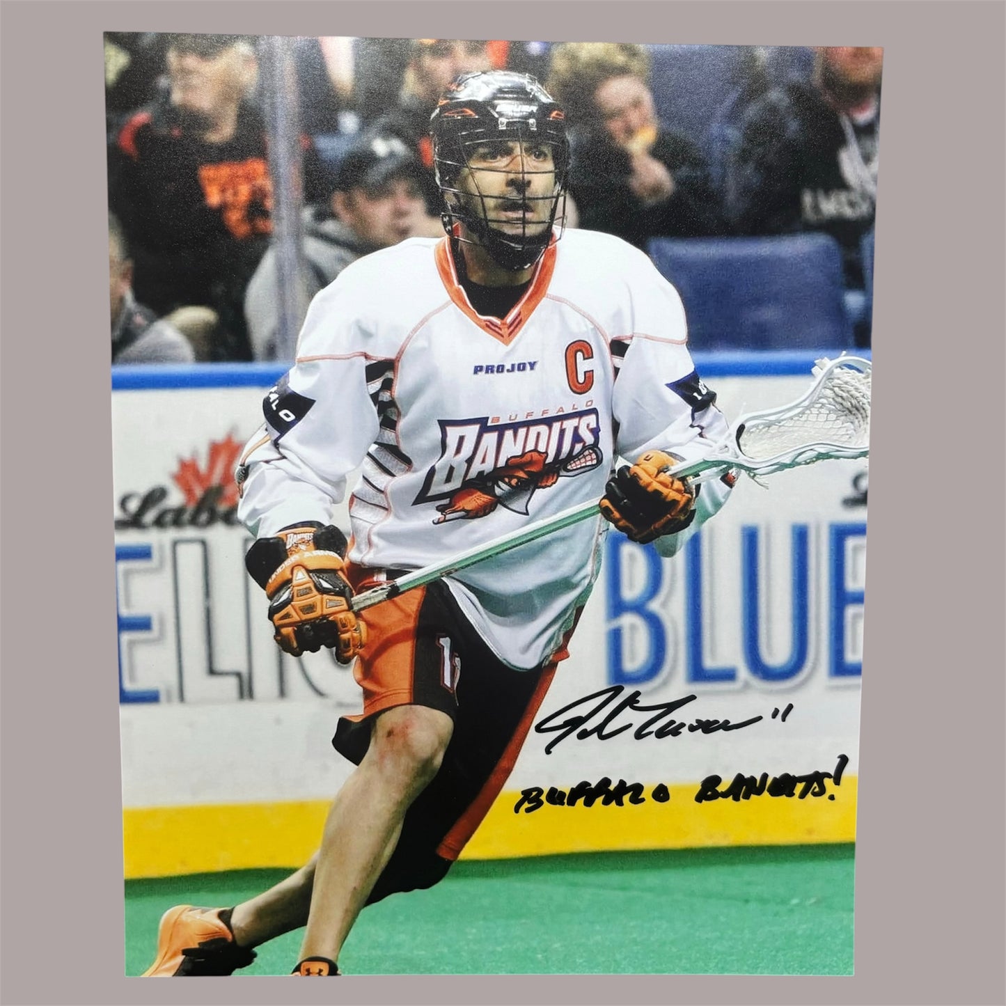John Tavares Signed Buffalo Bandits 8x10 (White Uni Script)