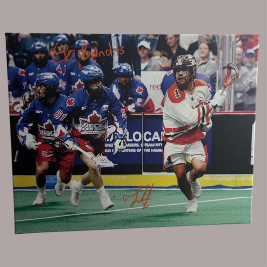 Tehoka Nanticoke Signed Buffalo Bandits 16x20 Canvas (Rock - Go Bandits)