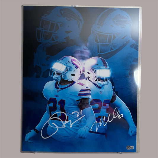Hyde & Poyer Signed Buffalo Bills 16x20
