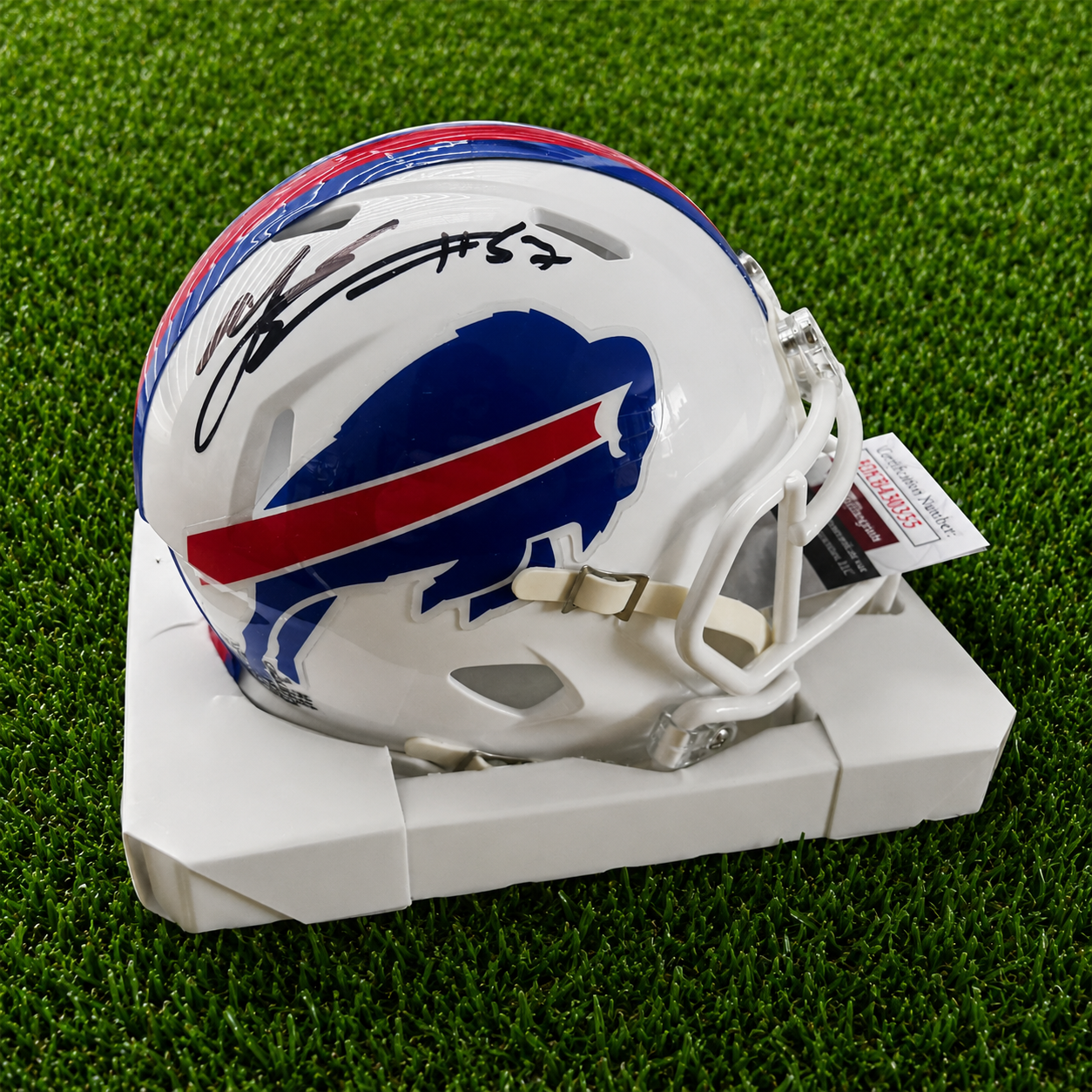 AJ Epenesa Signed Buffalo Bills Speed Mini Helmet